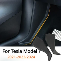 Anti Kick Pad for Tesla Model Y Front Door Rest Pedal Side Guards Protector Sticker Protection Cover TPE Accessories 2021-2024