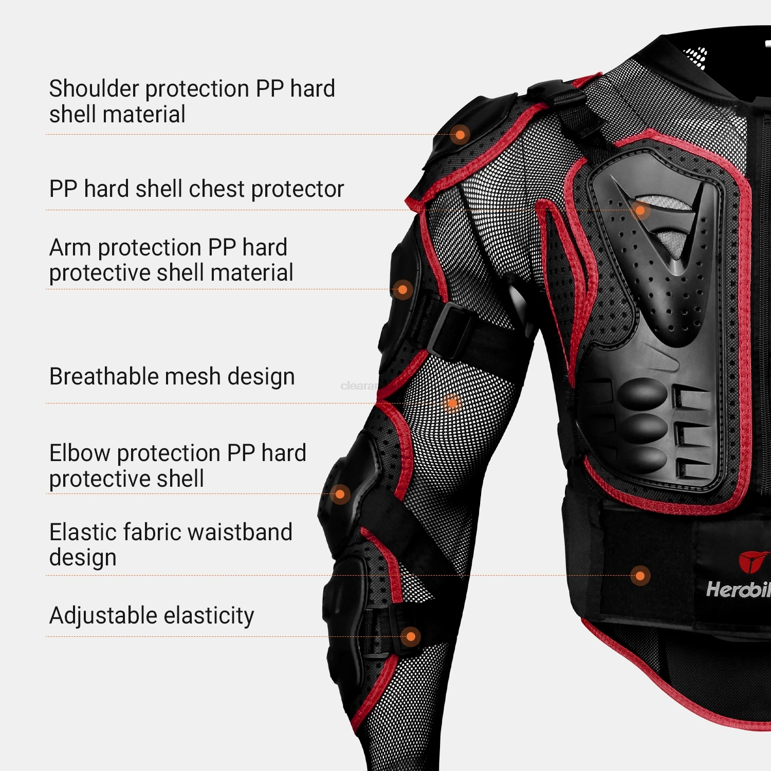 Motocicleta Body Armor com Neck Protector, Jacket Proteção, Motocross, Moto Racing, M-5XL