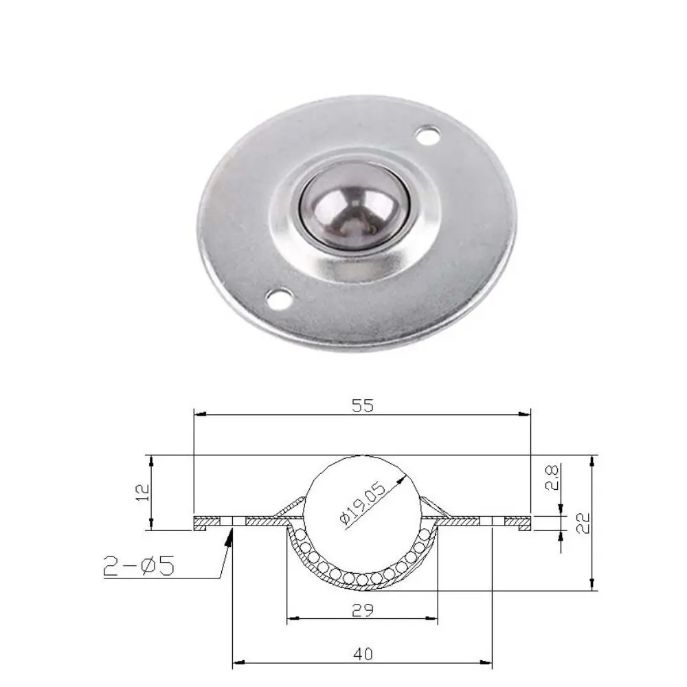 Hardware CY-B Ball Caster Steel Swivel Ball Pulley Casters Round Universal Eye Round Wheel For Machinery