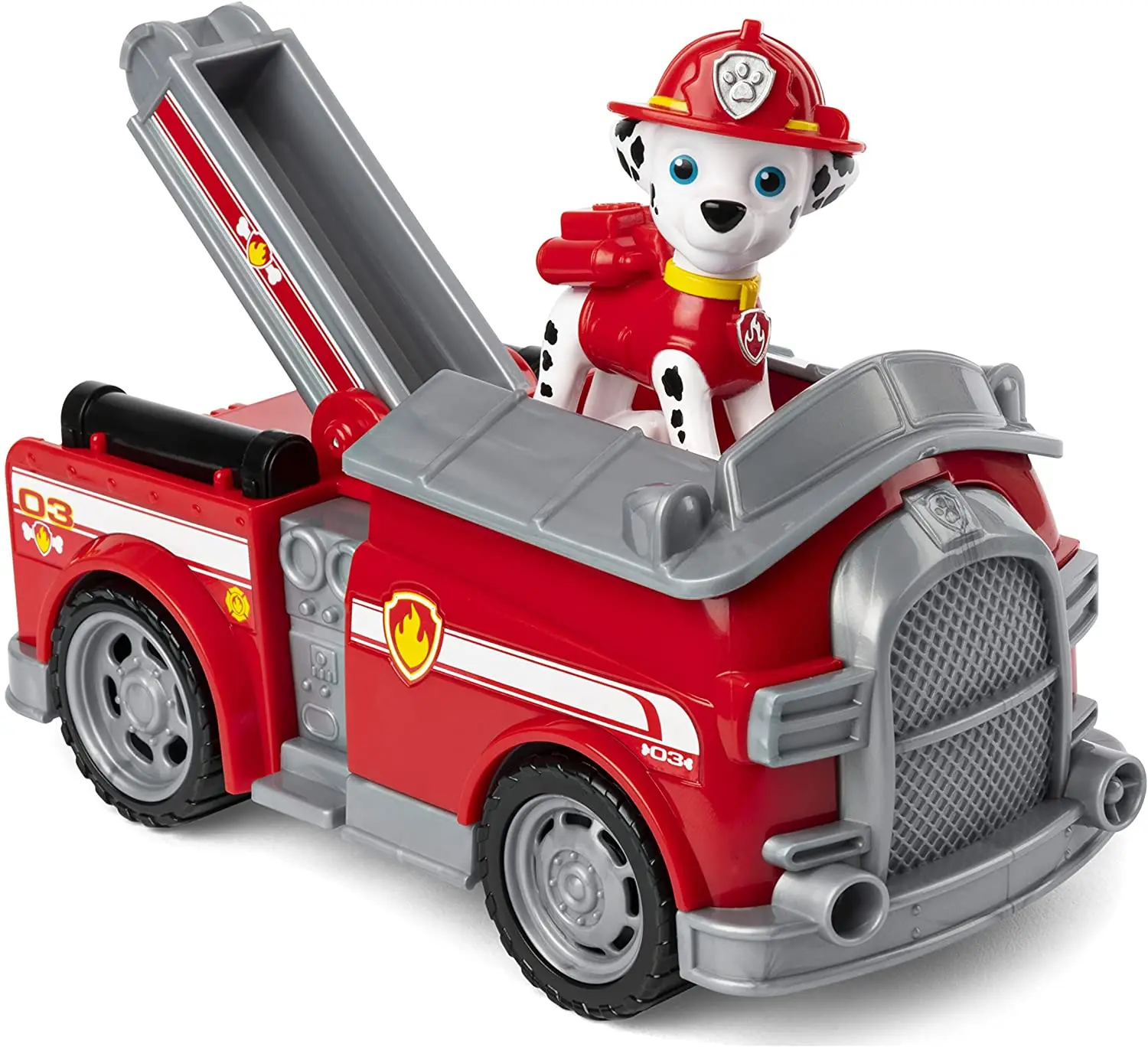 Original Paw Patrol, Marshall’s Fire Engine Vehicle with Collectible Figure, for Kids Aged 3 and Up Children Toy Birthday Gift