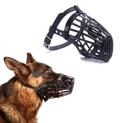 1pcs Basket Cage Adjustable Pet Dog Muzzle Black adjustable basket mouth muzzle cover for dog training bark bite chew control