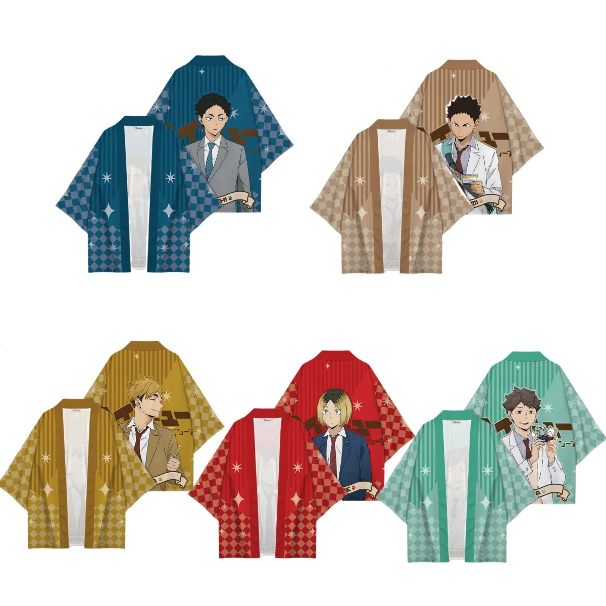 

Japanese Anime Cosplay Kimono High School Volleyball Youth Streetwear Women Men Loose Half Sleeve Summer Cardigan Top