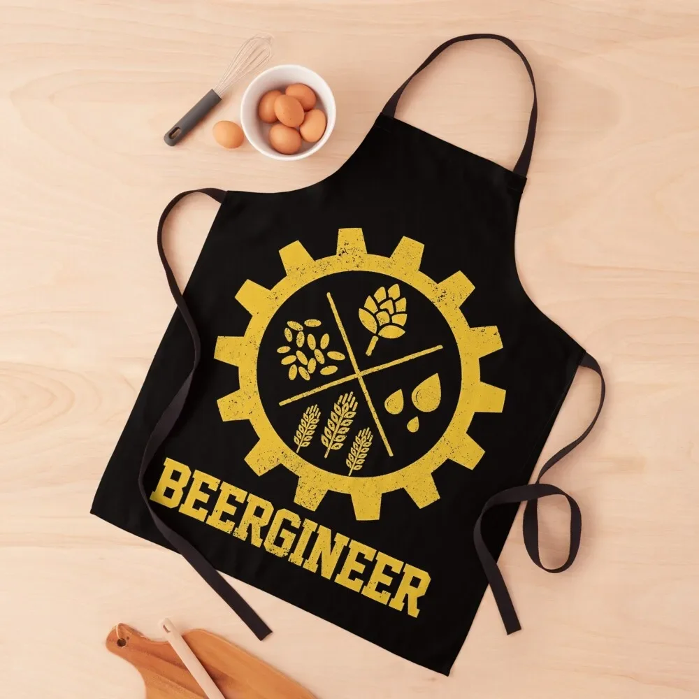 Beergineer Homebrew Funny Home Brewing Craft Beer Brewer Apron Chef Accessories innovative kitchen and home items Apron