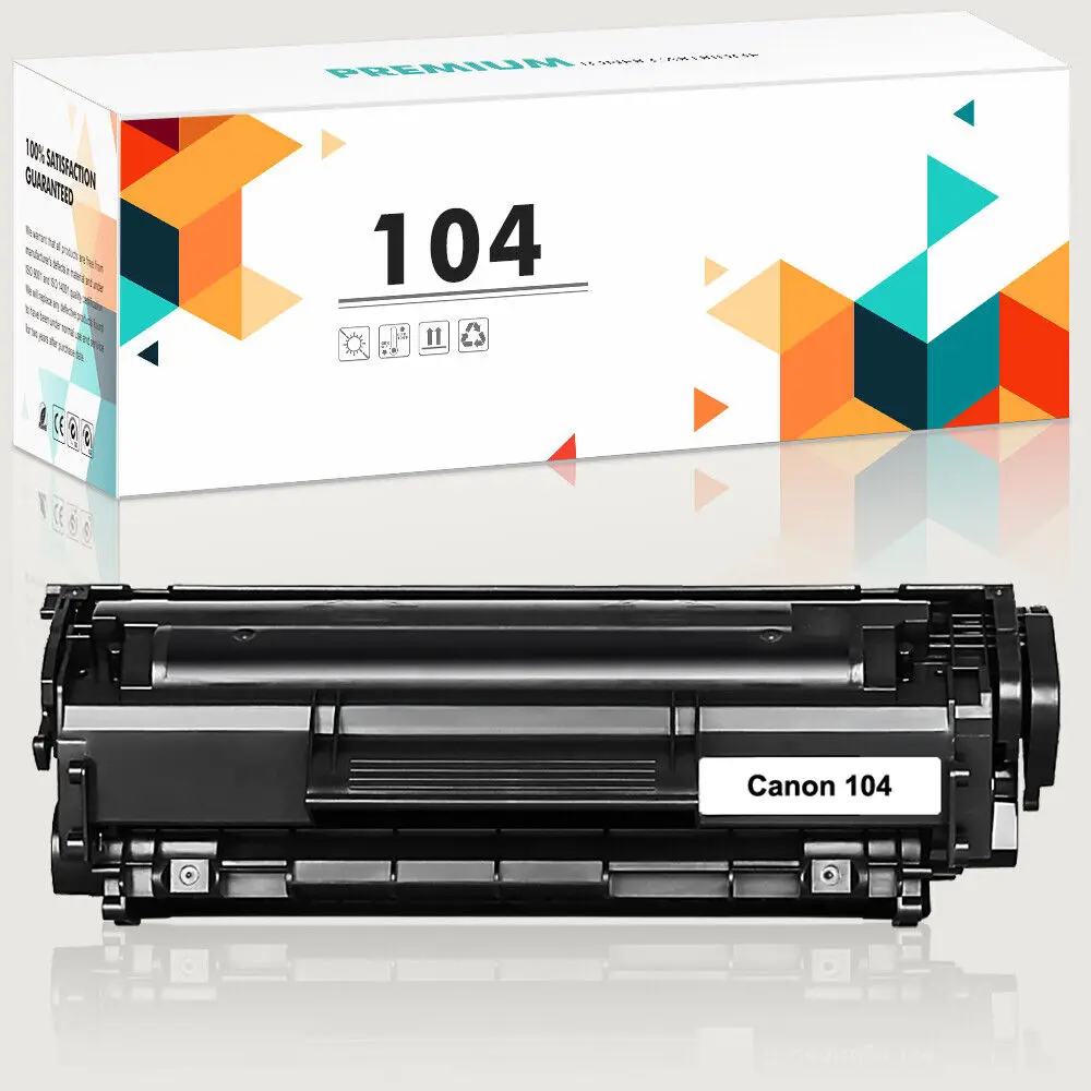 1 Pack Compatible For Canon 104 Black Toner Cartridge