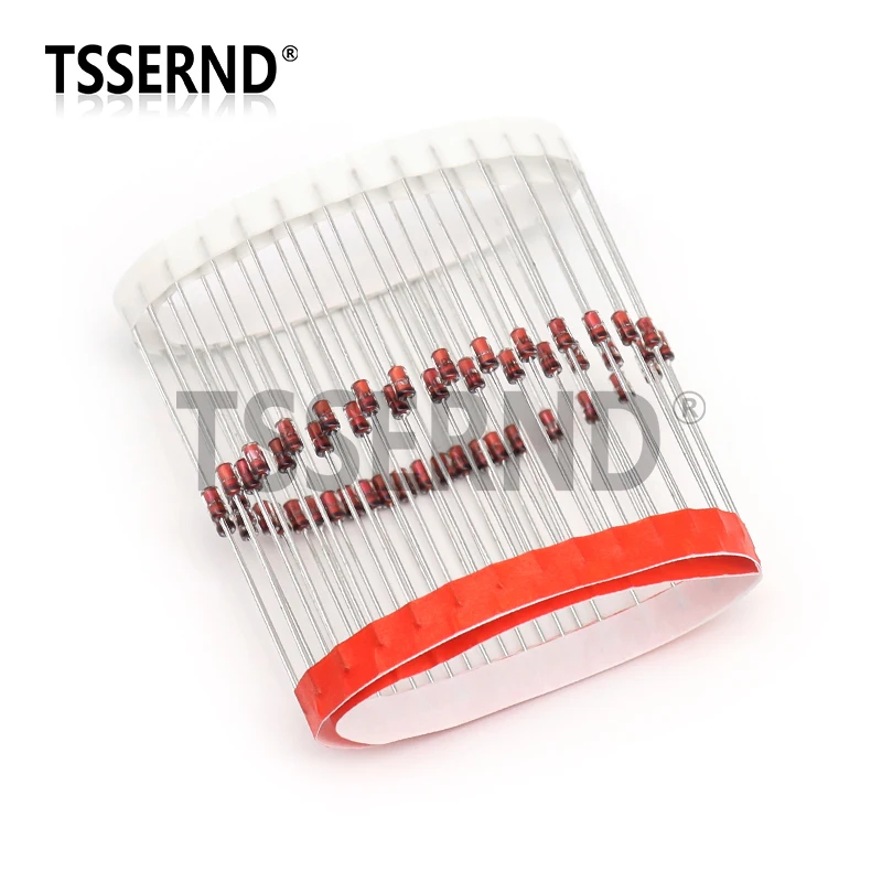 50pcs 1W Zener Diode DO-41 3V3 3V9 4V7 5V1 10V 12V 15V 18V 20V 22V 27V 30V 33V 39V 43V 47V 75V 1N4732A 1N4742A 1N4744A 1N4752A