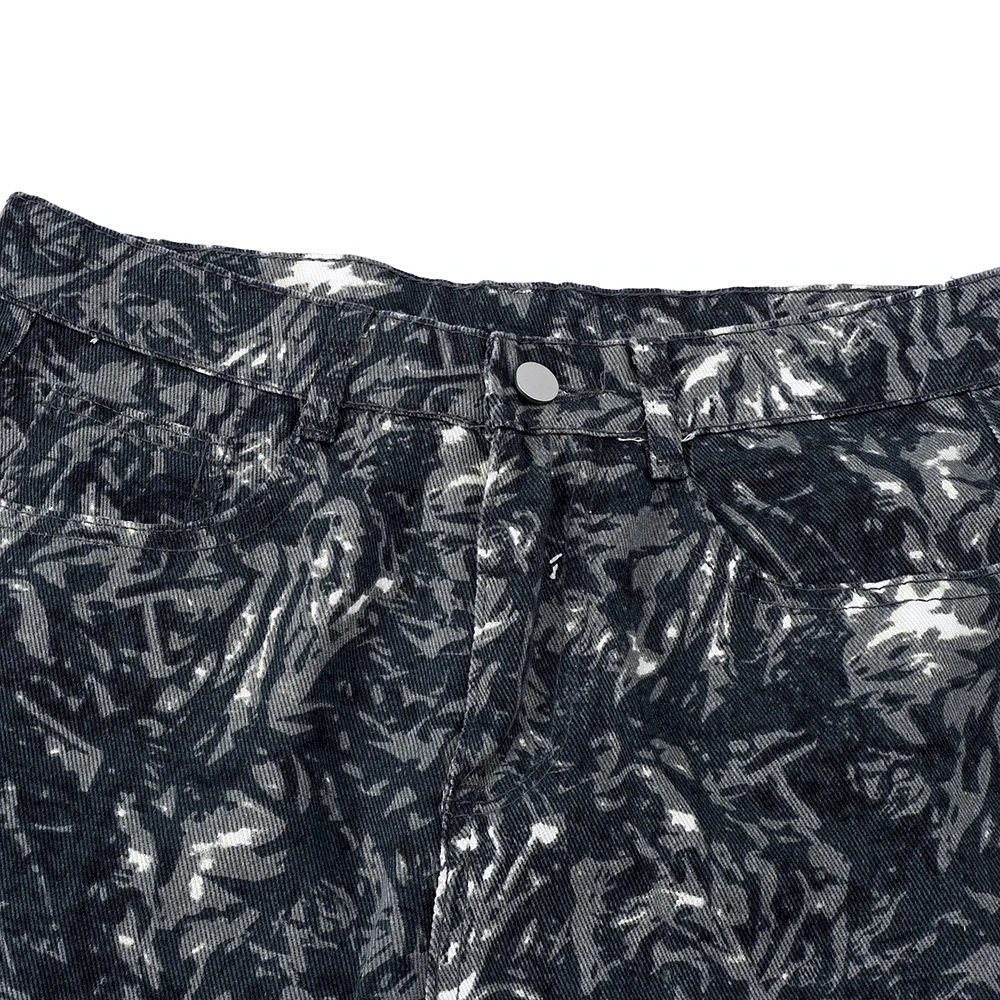 Jeans da uomo tie-dye in stile americano Autunno/inverno nuovi jeans a gamba dritta High Street Street Fashion Abbigliamento da lavoro Pantaloni casual