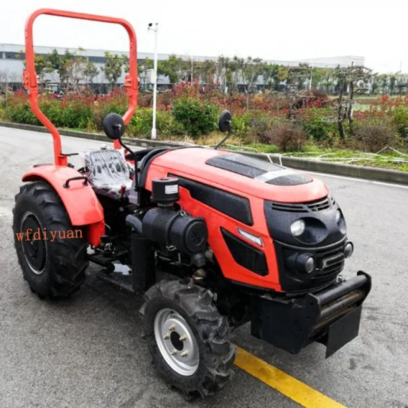 China-Made：60HP 4wd compact tractor with loader and backhoe for vineyard greenhouse orchard