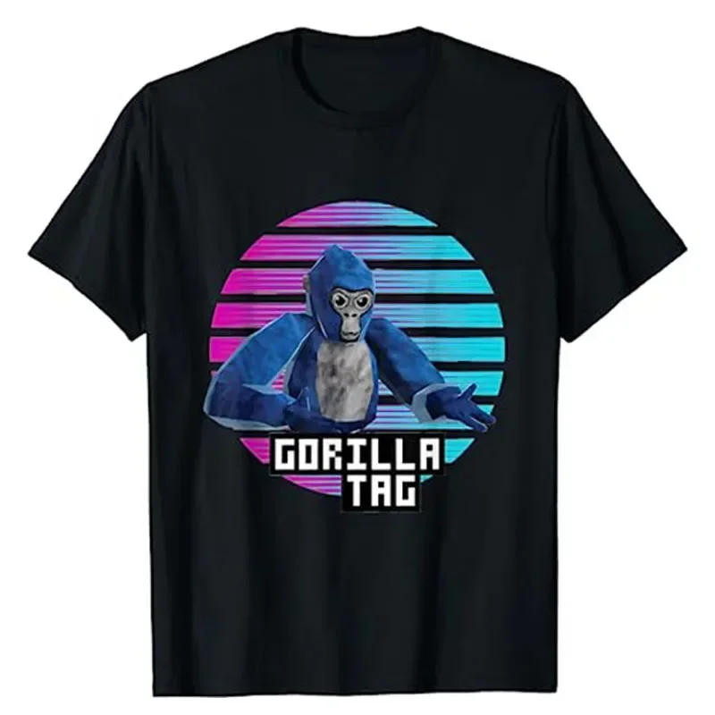

Teens Birthday Tee Gift Boys Men Clothing Funny Retro Gorilla Tag Monke VR Gamer for Kids Custom Printed Shirts