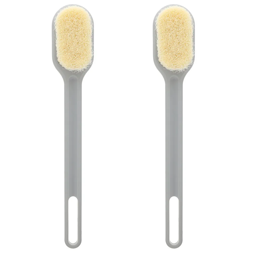 

2 pcs Long Brush Soft Nylon Body Scrub Back Massager Nylon Brush Plastic Bathroom Cleaning Tool Set Bath Supply