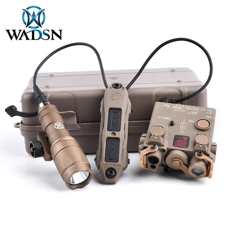 WADSN DBAL A2 Red Green Blue Dot Laser Sight Remote Control Switch M300 M600 Flashlight Three-piece Set Fit 20mm Picatinny Rail