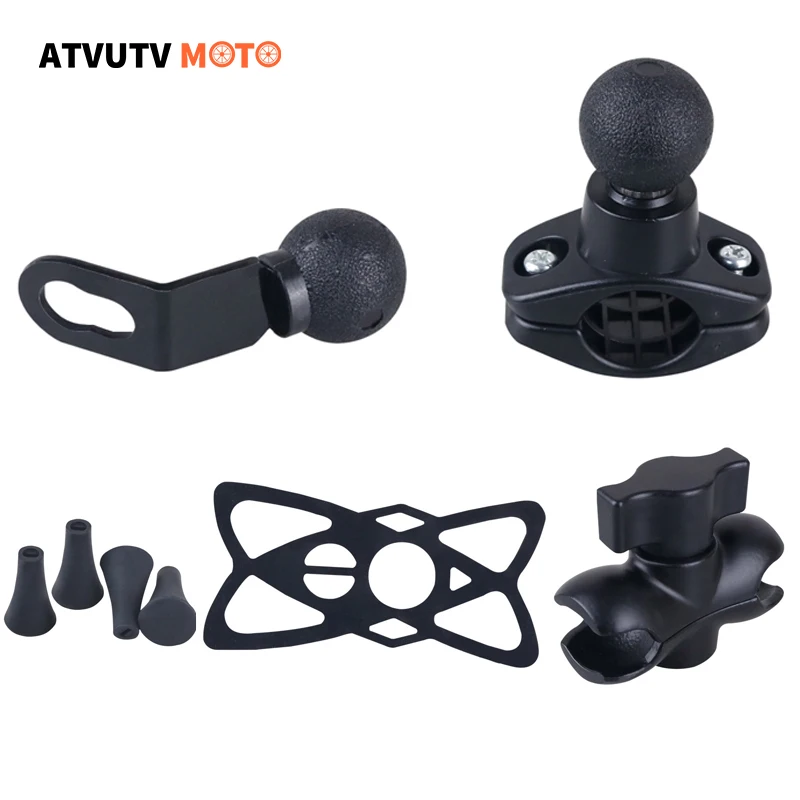 1pcs Motorcycle Bike Handlebar Rearview Mirror Mount Base Car Camera Ballhead Mount Adapter