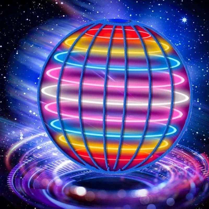 Image of Fliegender Ball Boomerang Flyorb Magic mit LED-Lichtern Drohne Hover Ball Fly Nova Orb Fliegender Spinner Fidget-Spielzeug Geschenk