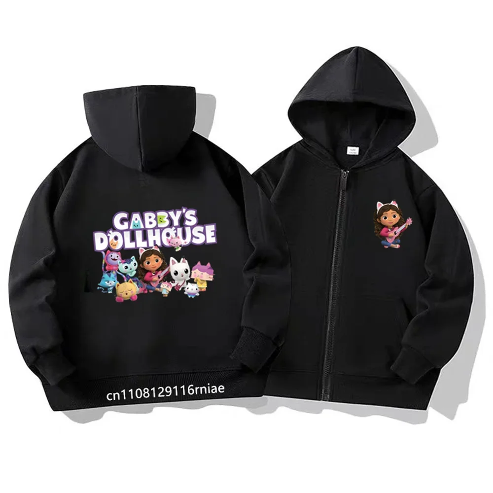 Gabbys بيت الدمية هوديي الأطفال ربيع الخريف جديد الاطفال معاطف طويلة الأكمام الفتيان Gabbys القطط البلوز الفتيات ملابس كاجوال #3
