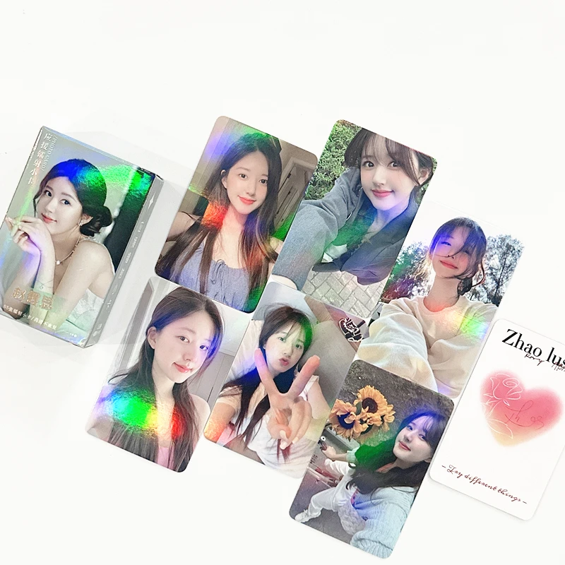 55 Pcs/Set Chinese Star Zhao Lusi Laser Lomo Card Drama Love Like The Galaxy Actress HD Photocard Cosplay Gift image 2