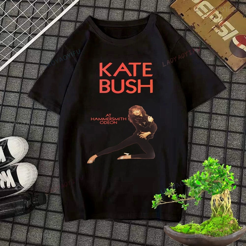 Loose Print Female Singer Kate Bush Loose Short Sleeve T-shirt Neutral Trend Harajuku Unisex Shirt Graphic Large T-shirt