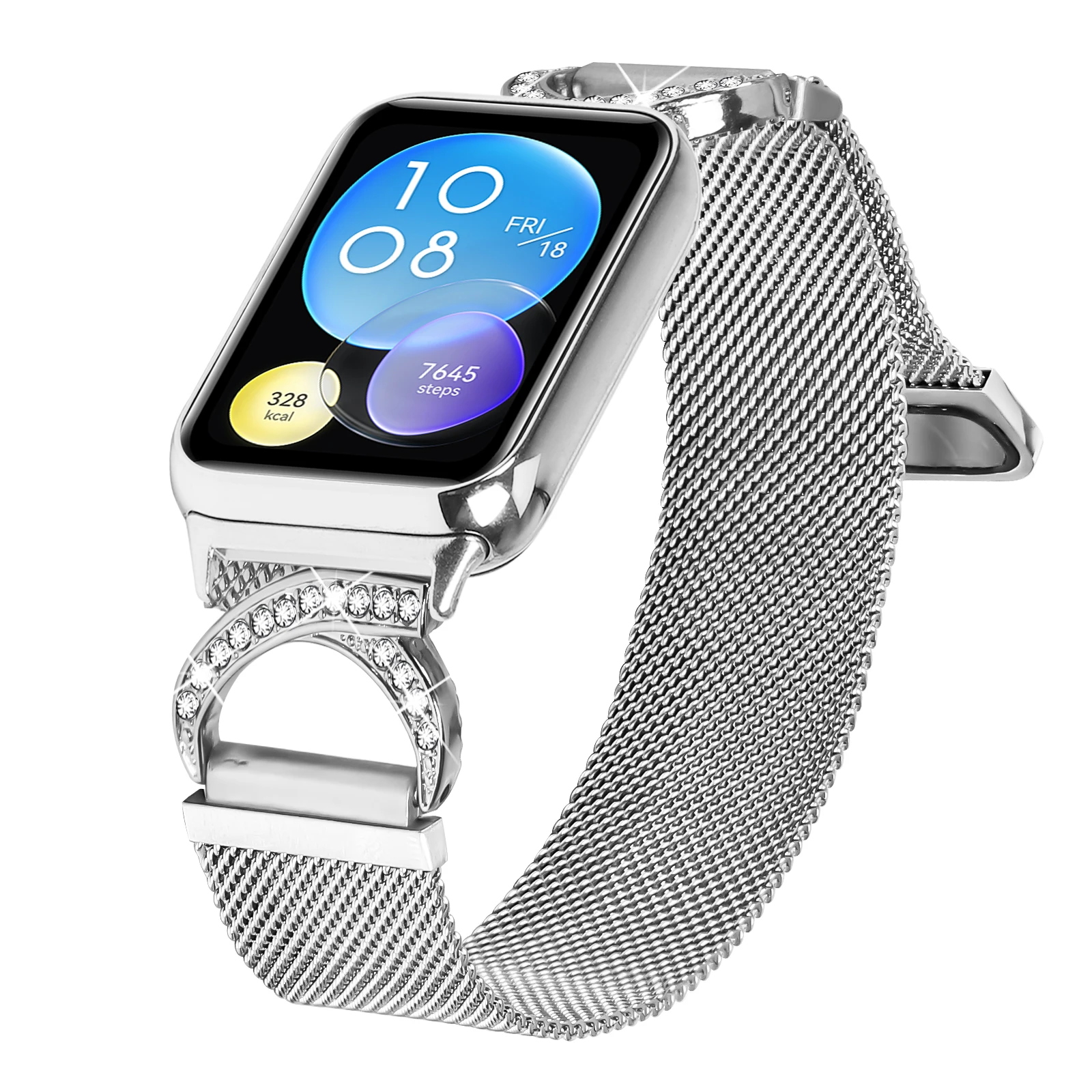 حزام من الفولاذ المقاوم للصدأ لساعة Redmi 4 5 حزام ساعة ميلانيزي حلقة سوار مغناطيسي لشاومي Mi Band 8 Pro 9 Pro معصمه