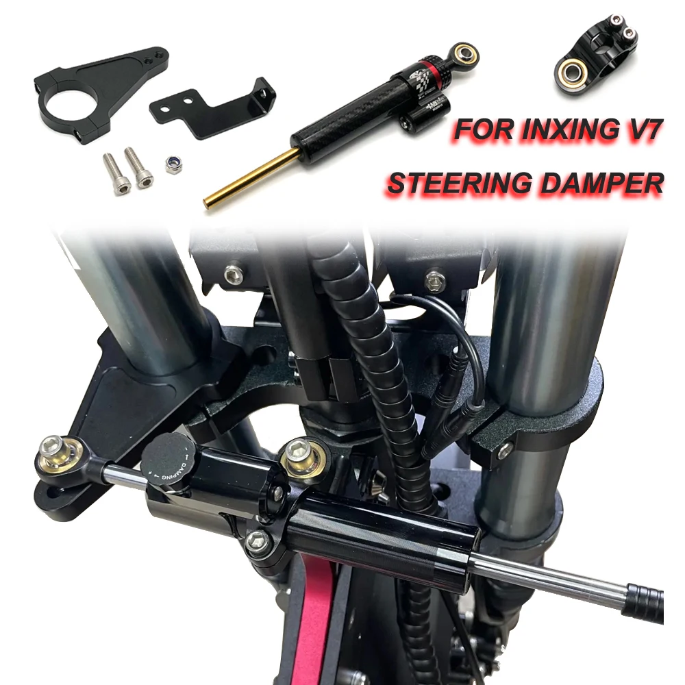 Steering Damper Stability Safety Directional Steering Damper For Inxing V7 Electric Scooter Spare Parts High Speed Stability