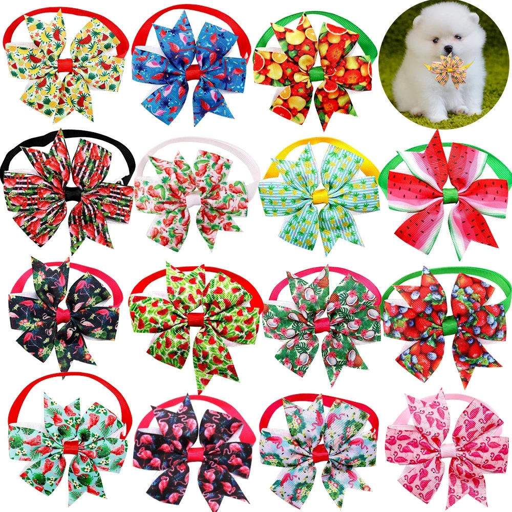 10pcs Pet Supplies Dog Bow Tie Summer Dog Grooming Accessories Pet Dog Cat Bowties Neckties Small Dogs Products Dog Supplies