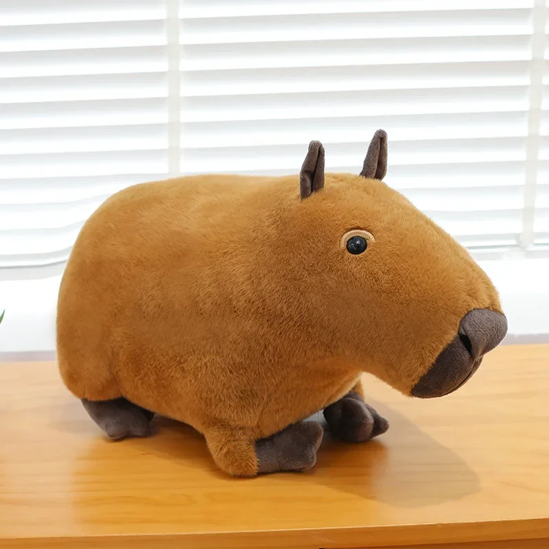 Juguete de peluche de capibara Kawaii, lindo Animal relleno, muñeco de capibara, divertido conejillo de indias, juguete suave para niños, regalo de cumpleaños