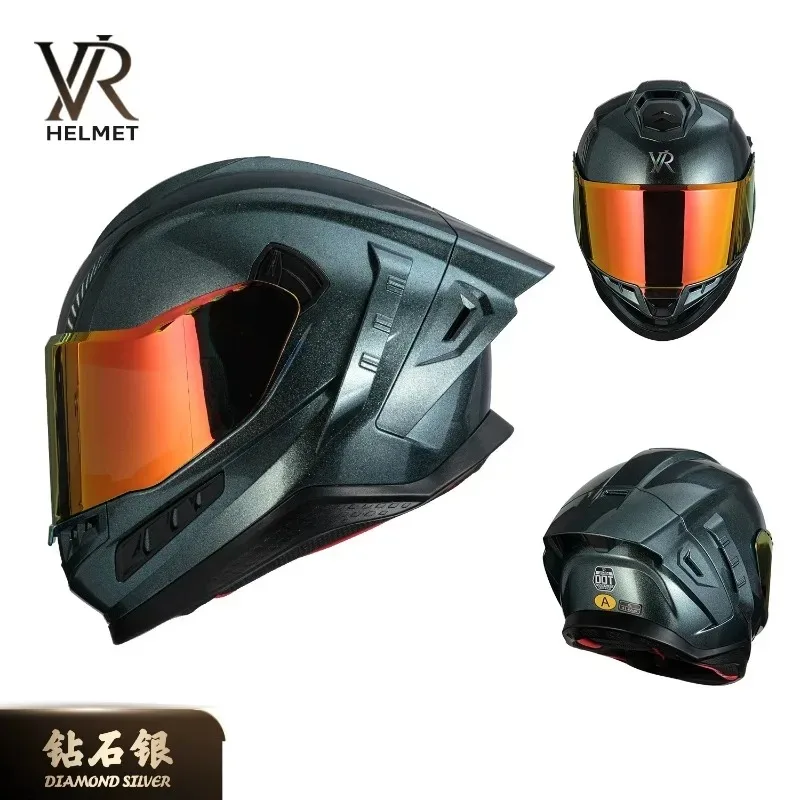 DOT ECE Larger Head Circumference 68cm, Lightweight Motorcycle Riding Helmet Casque Moto Racing Casco Abatible Para Moto DOT ECE
