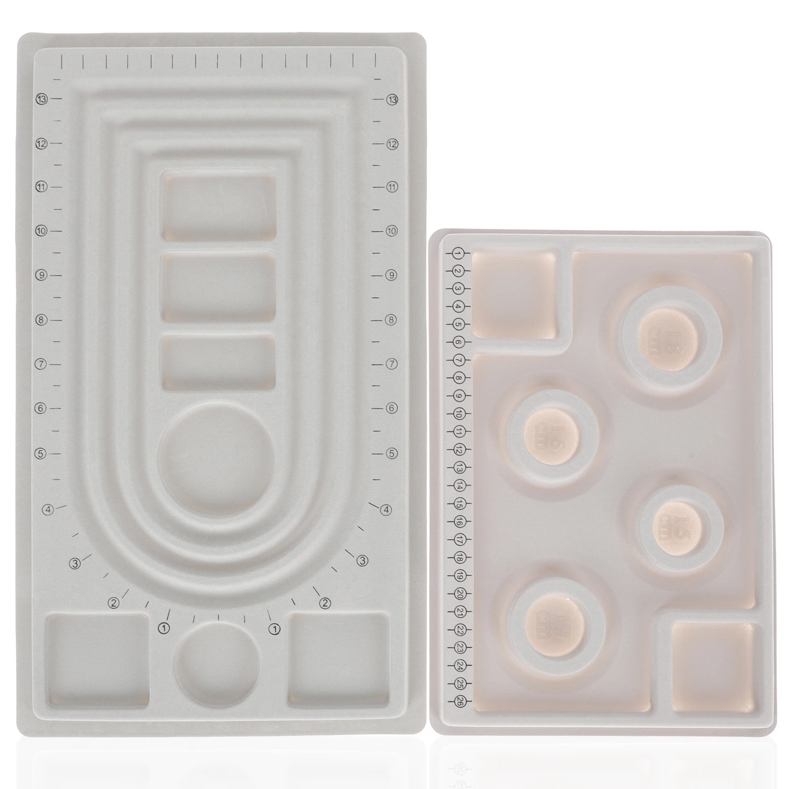 

2Pcs Bead Design Boards Groove Design Bracelet Necklace Jewelry Making Tool Bead Sorting Beading Tray Bracelet Board