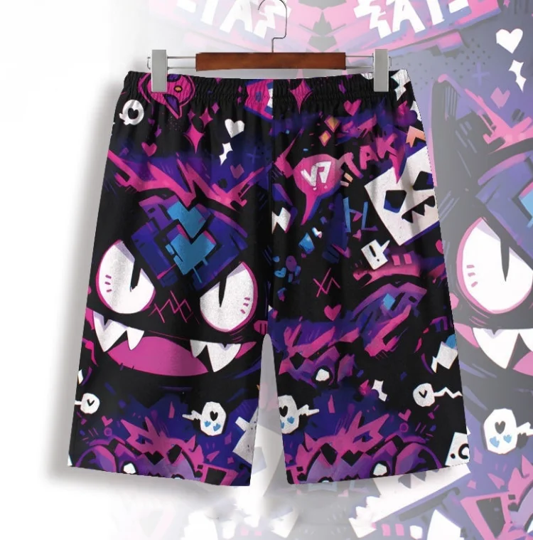 shorts-de-colaboracao-pokemon-para-homens-calcas-de-verao-com-desenhos-animados-e-anime-produtos-pokemon-pikachu-para-meninos-calcas-capri