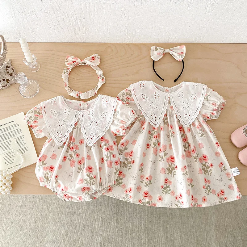 ZOETOPKID 2026 Sommer Kinderkleidung Säuglings-Strampler 0-24M Kinder Prinzessinnen-Bodysuit Ärmellos Baumwolle Bedruckt Mädchen Partykleid – Detail 6