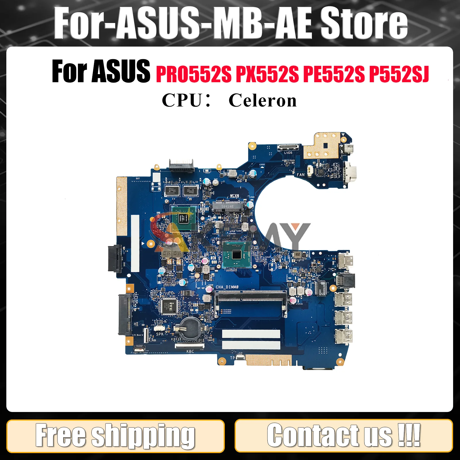 

P552SJ Материнская плата для ноутбука ASUS ProArt PE552S PX552S P552S PRO552S P552SJ Материнская плата для ноутбука с процессором Celeron 105% теста в порядке