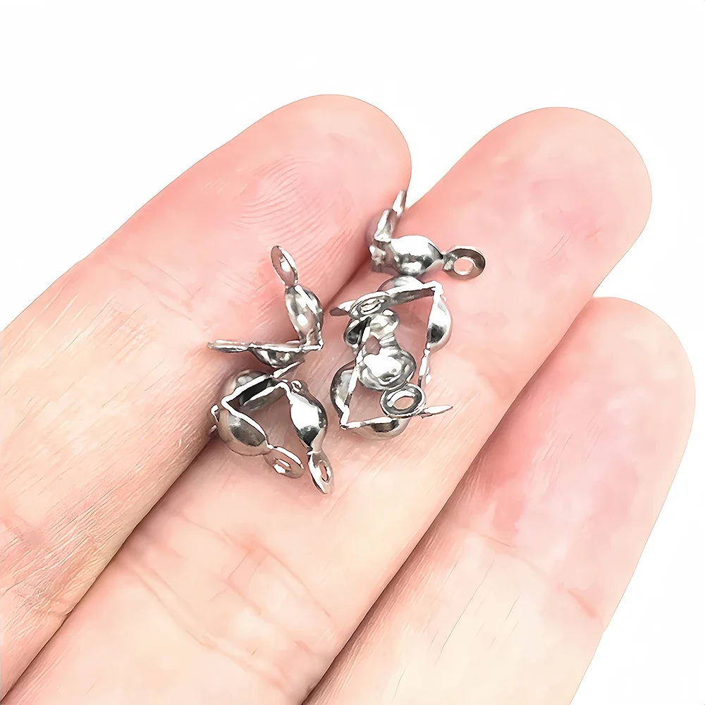 4*7 مللي متر ذهبي فضي اللون الفولاذ المقاوم للصدأ مطرز مشبك لصنع المجوهرات Charms سوار قلادة ياردروب DIY بها بنفسك اكسسوارات