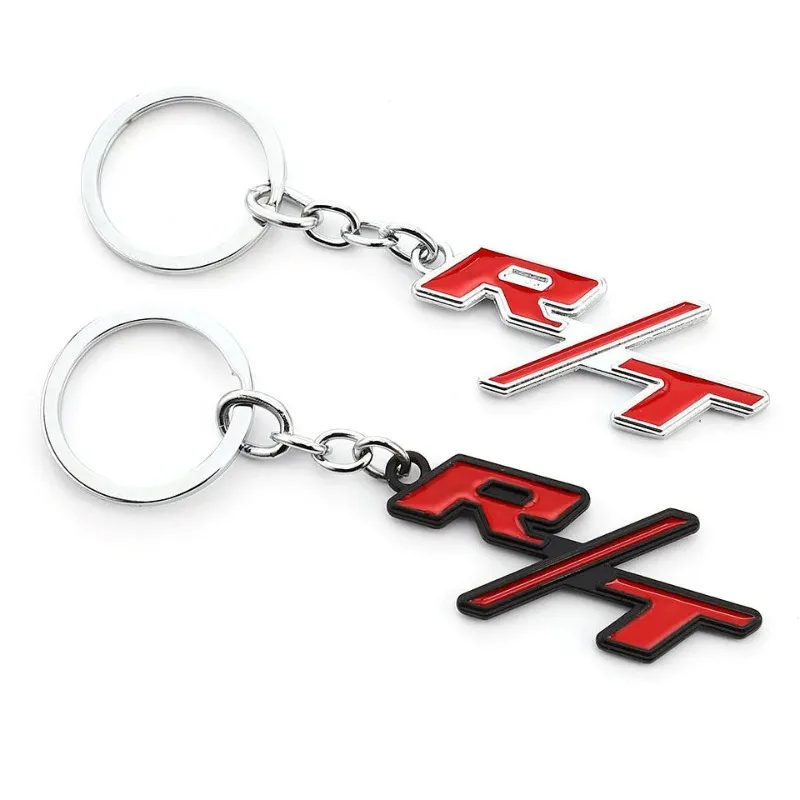 Llavero de Aleación de Moda para Coche, Soporte para Llaves con Logotipo Dodge RT R/T, Accesorios para AVENGER, CALIBER, CARAVAN, Challenger, CHARGER, DART, RAM