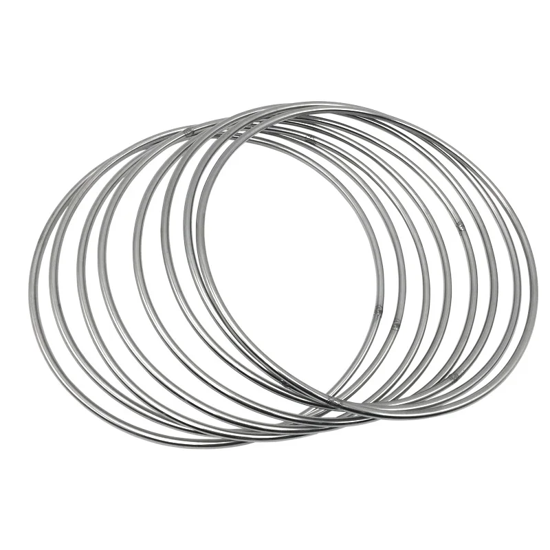 304 Cincin Lingkaran Baja Tahan Karat Cincin O Dilas Padat Cincin Besi Cincin Tarik Hewan Peliharaan Jaring Ikan Tarik Cincin Bulat Gantungan M8 M10 M12