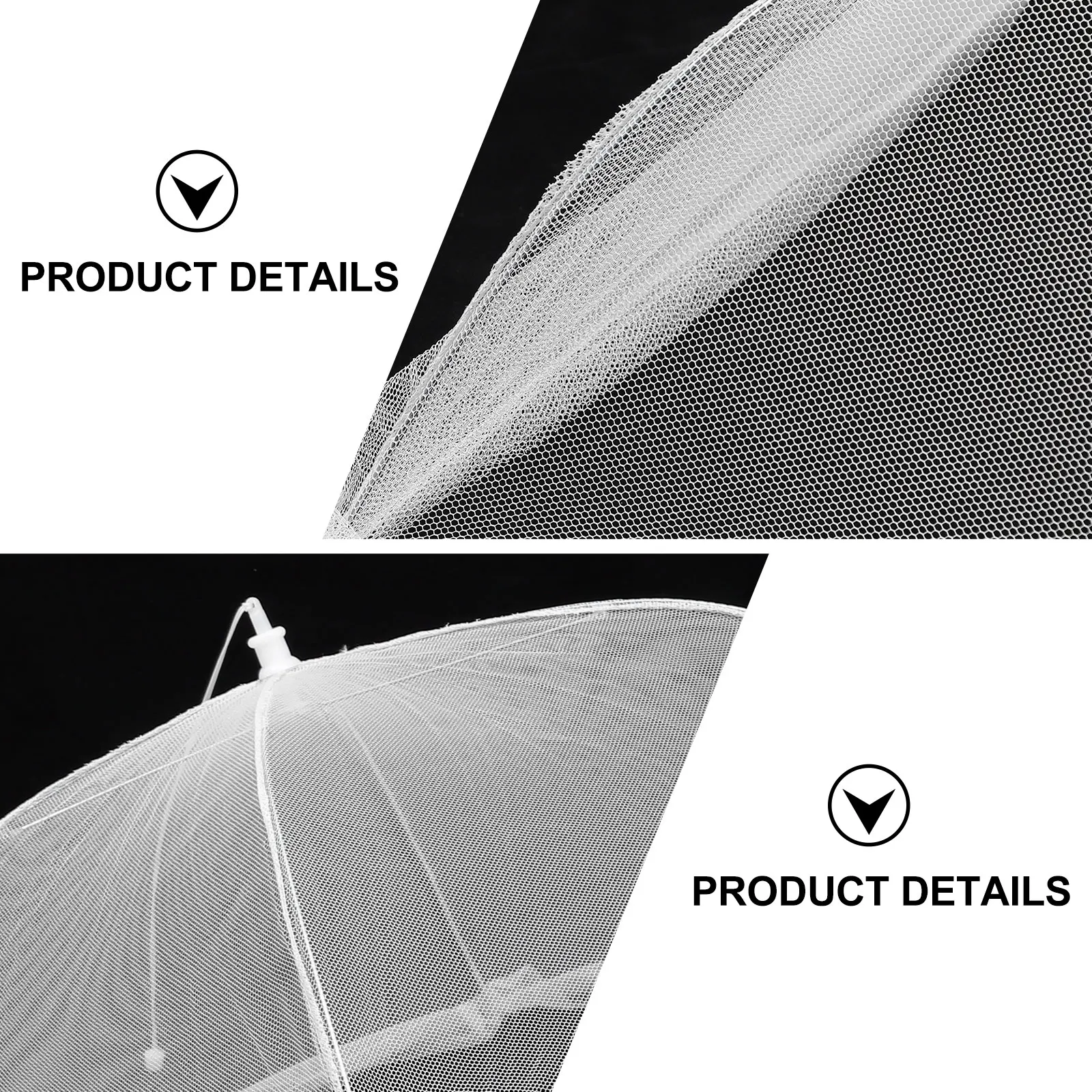 

6Pcs 16In Food Covers Foldable Gauze Cover for Meals Protection Household Appliance Simple Design Space Saving Dish Protective