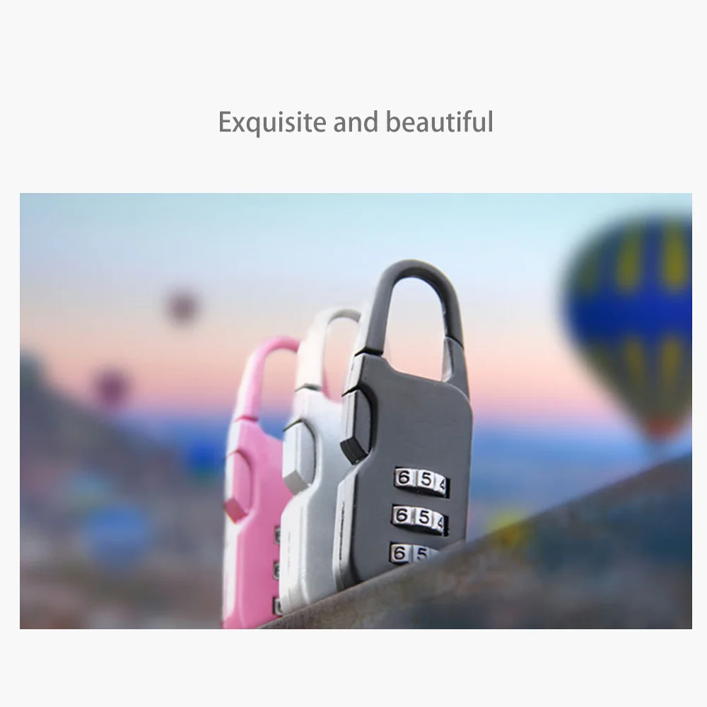 Luggage accessories, combination lock padlock Luggage zipper lock Small mini lock Luggage lock delicate and beautiful protection