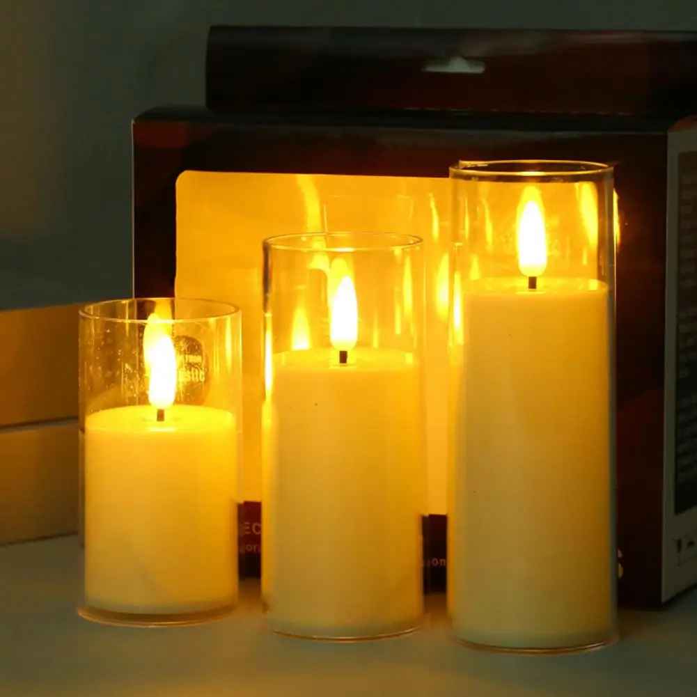 LED Candle Lamp Realistic Looking Flameless Battery-Operated Flickering Fake Candle Light Party Decoration