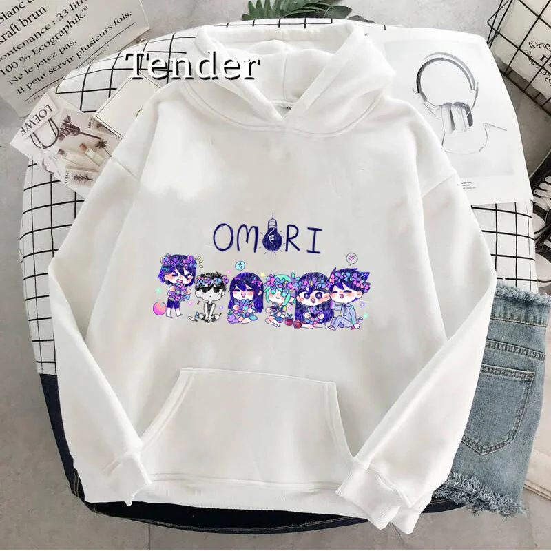 Trò Chơi Omori Khoác Hoodie Nữ Kawaii Mùa Đông Ấm Dạo Phố Hoạt Hình Ngộ Nghĩnh Hip Hop Harajuku Unisex Thời Trang Quần Tây Nữ 2022