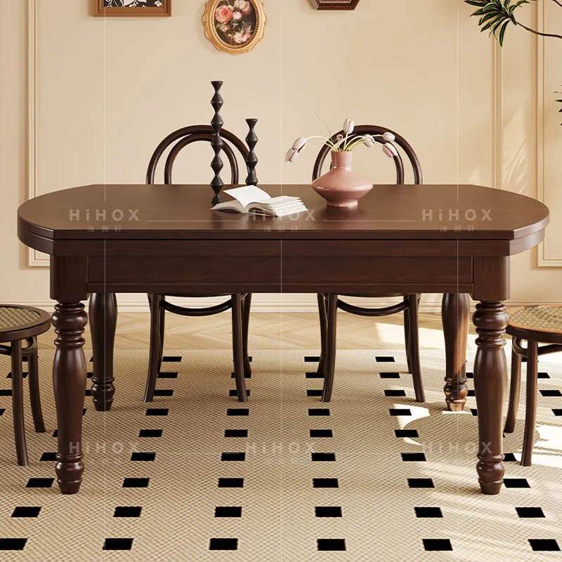 @4Study Wood Dining Table Mobile Restaurant Modern Luxury Gaming Living Room Dining Table Designer Muebles Commercial Furniture