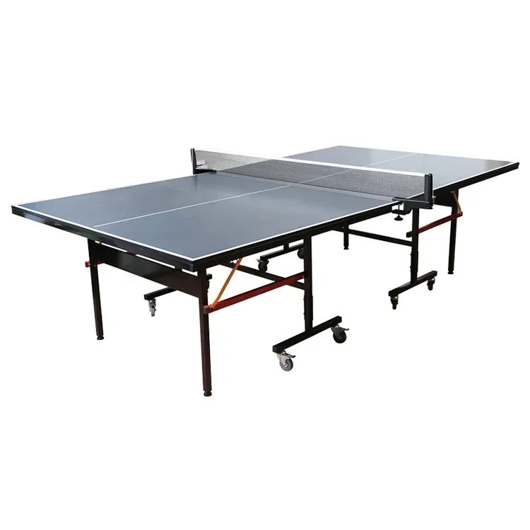 Blauwe tafeltennis met opvouwbare poten Pingpongtafel