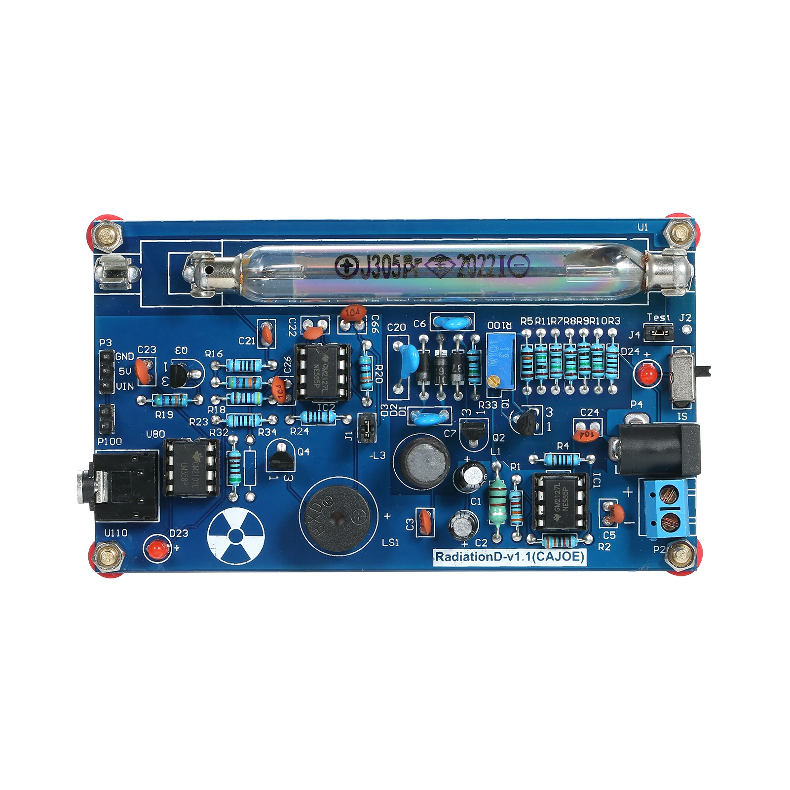 Assembled Radiation Detector System, DIY Miller Tube Tube Nuclear Radiation Detector Geiger Counter Kit Module Experimental