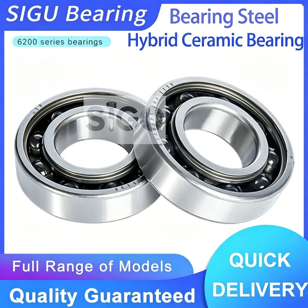 2Pcs 4Pcs  10Pcs High Speed Bearing Steel Hybrid Semi-Ceramic Bearing 6200 6201 6202 6203 6204 6205-ZZ-2RS