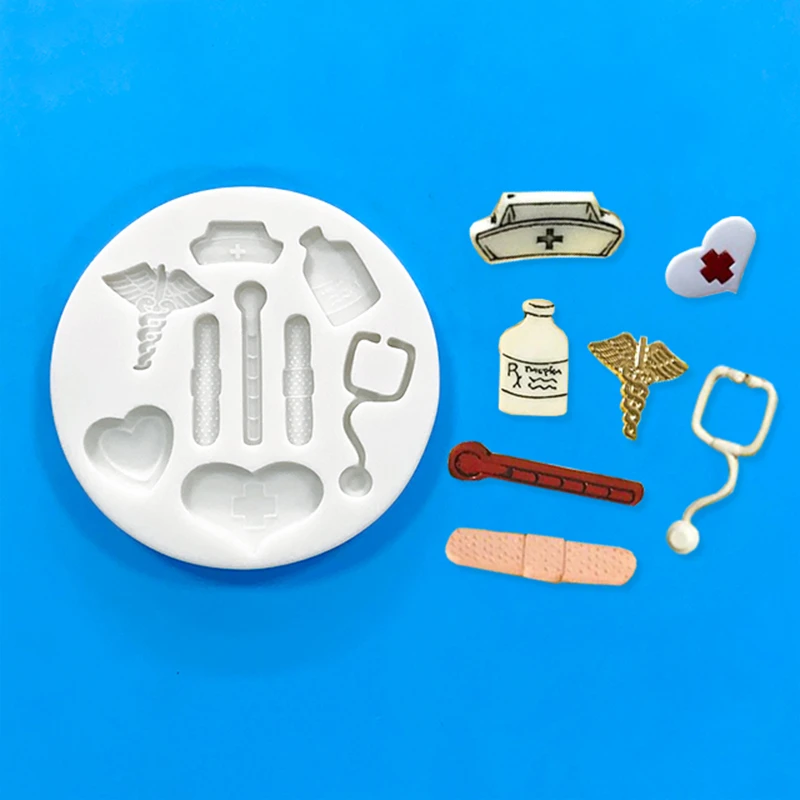 Medical Apparatus Tablet Silicone Mold for DIY Crystal Jelly Shots Candy Soap Mould Gum Paste Desserts Cupcake Cake Topper Decor