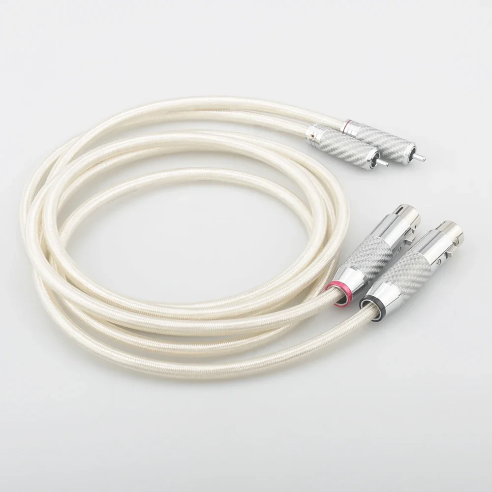 Высокое качество A26 пара посеребренный RCA-XLR сбалансированный женский аудио соединительный кабель HIFI аналоговый кабель