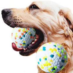 Mordida resistente sólido cão bola brinquedos para cães pequenos grandes alta elasticidade E-TPU pet mastigar bola brinquedo não rangido brinquedo interativo filhote de cachorro