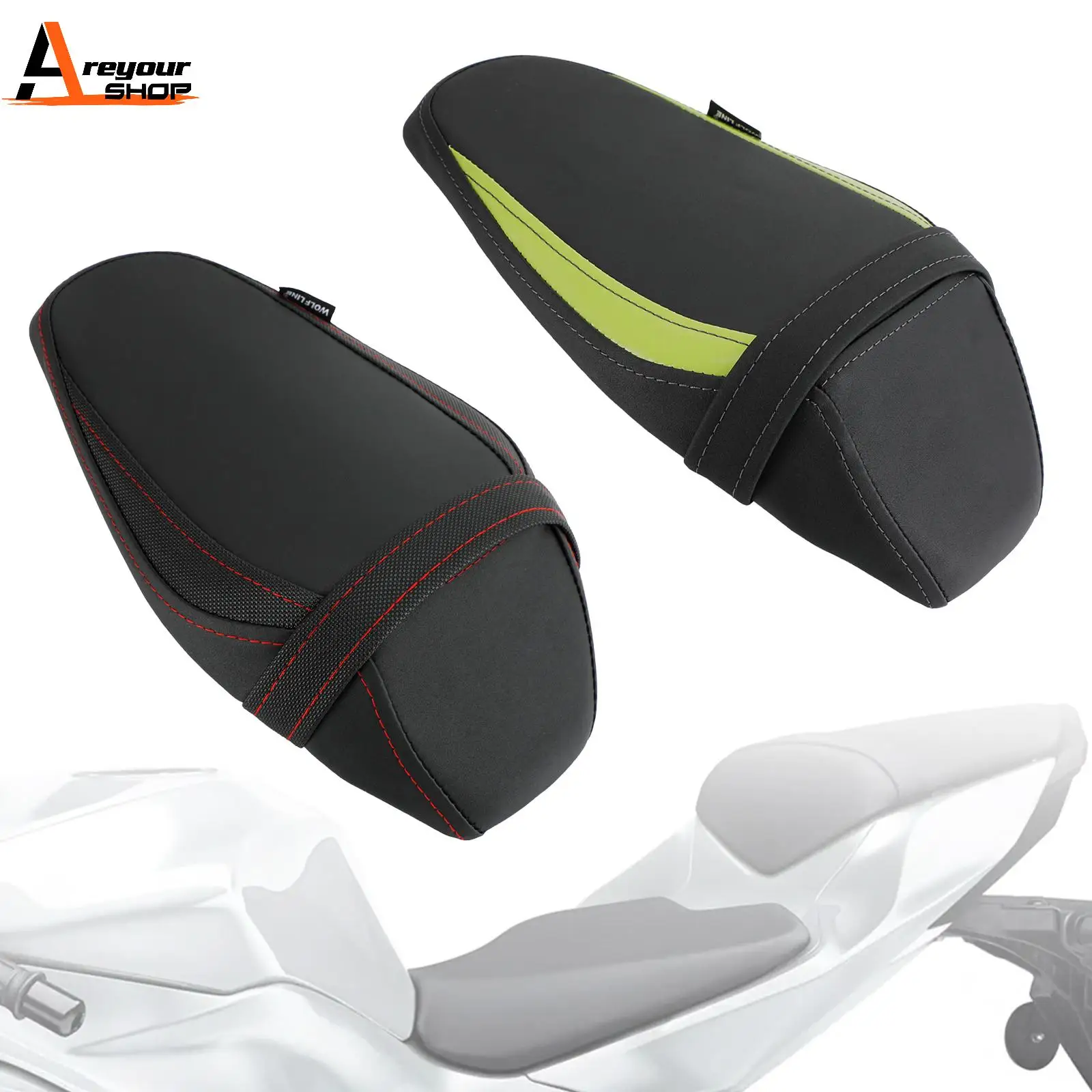 

Заднее ПАССАЖИРСКОЕ СИДЕНЬЕ Areyourshop, плоское седло Pillion для KAWASAKI NINJA Z900 17-22 18 19