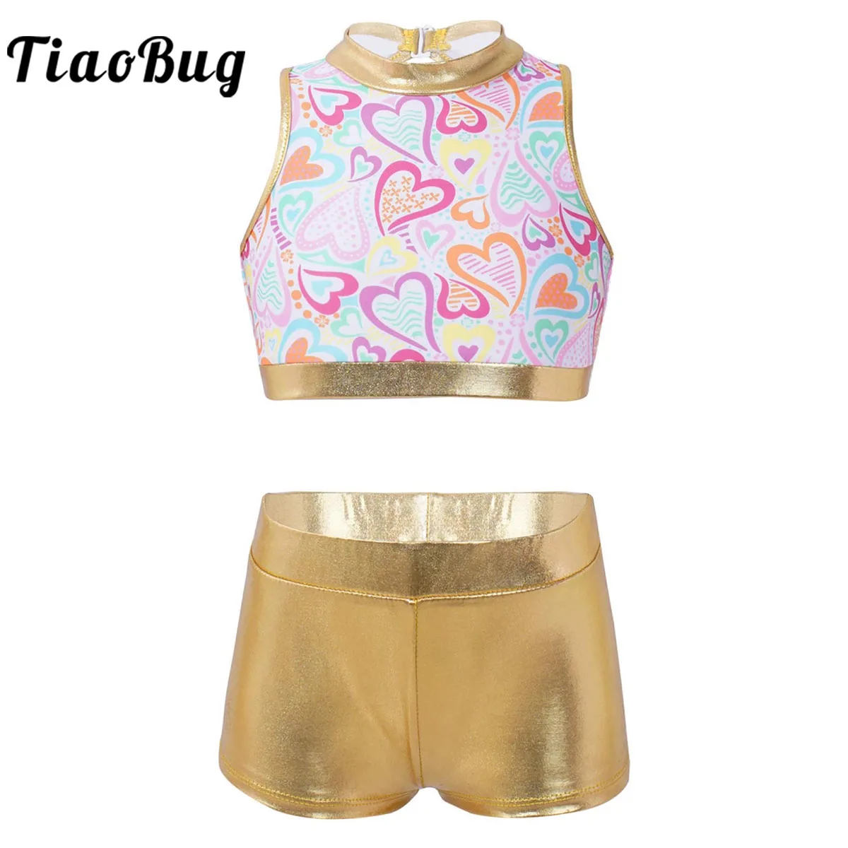 

Kids Girls Sequins Ballet Dance Gymnastics Leotard Moden Jazz Dance Costumes Shiny Stage Performance Dancewear
