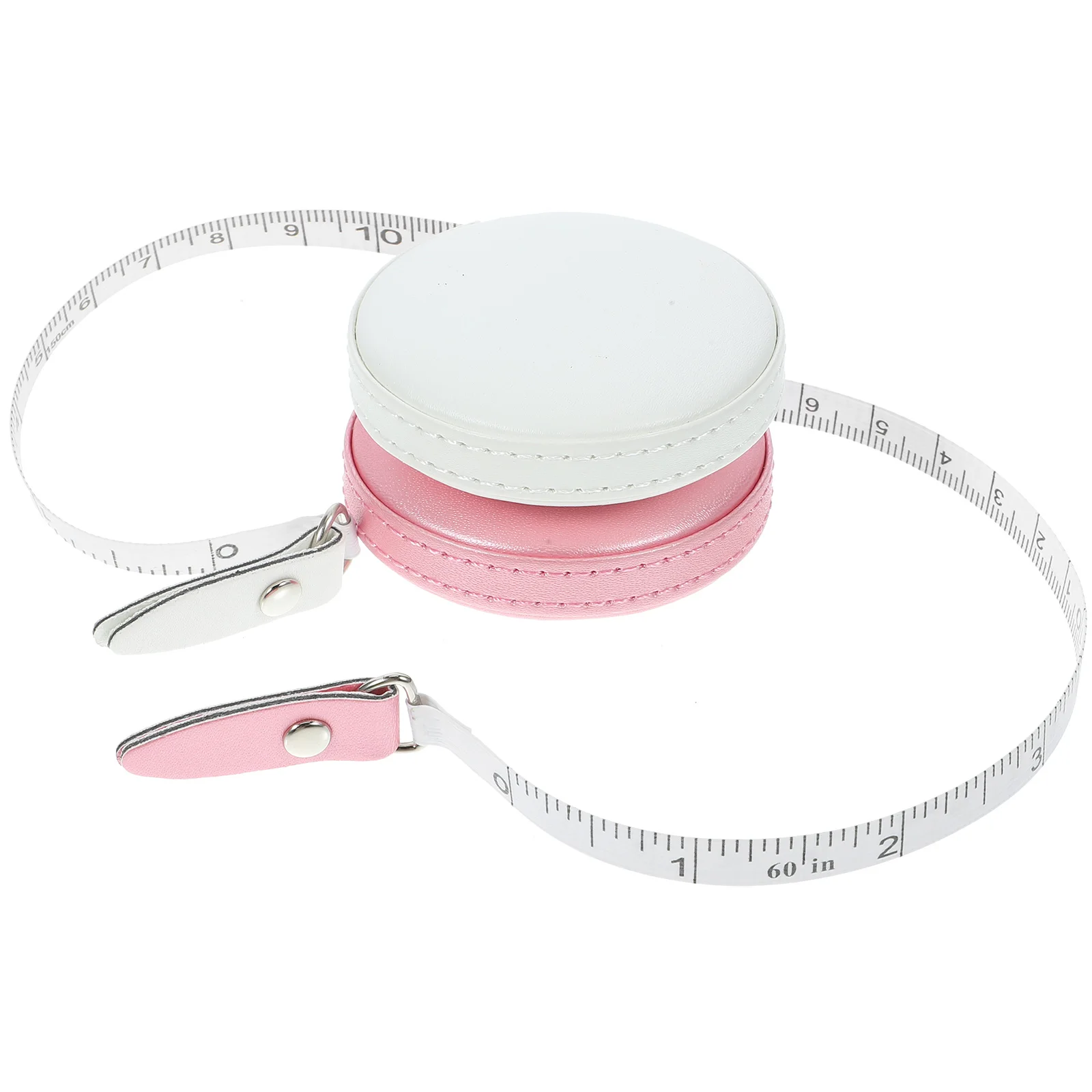 

2Pcs Pearl Measure Clothing Measuring Tape for Body Pink White Tape Measure Pink Clothing Retractable Portable Practical
