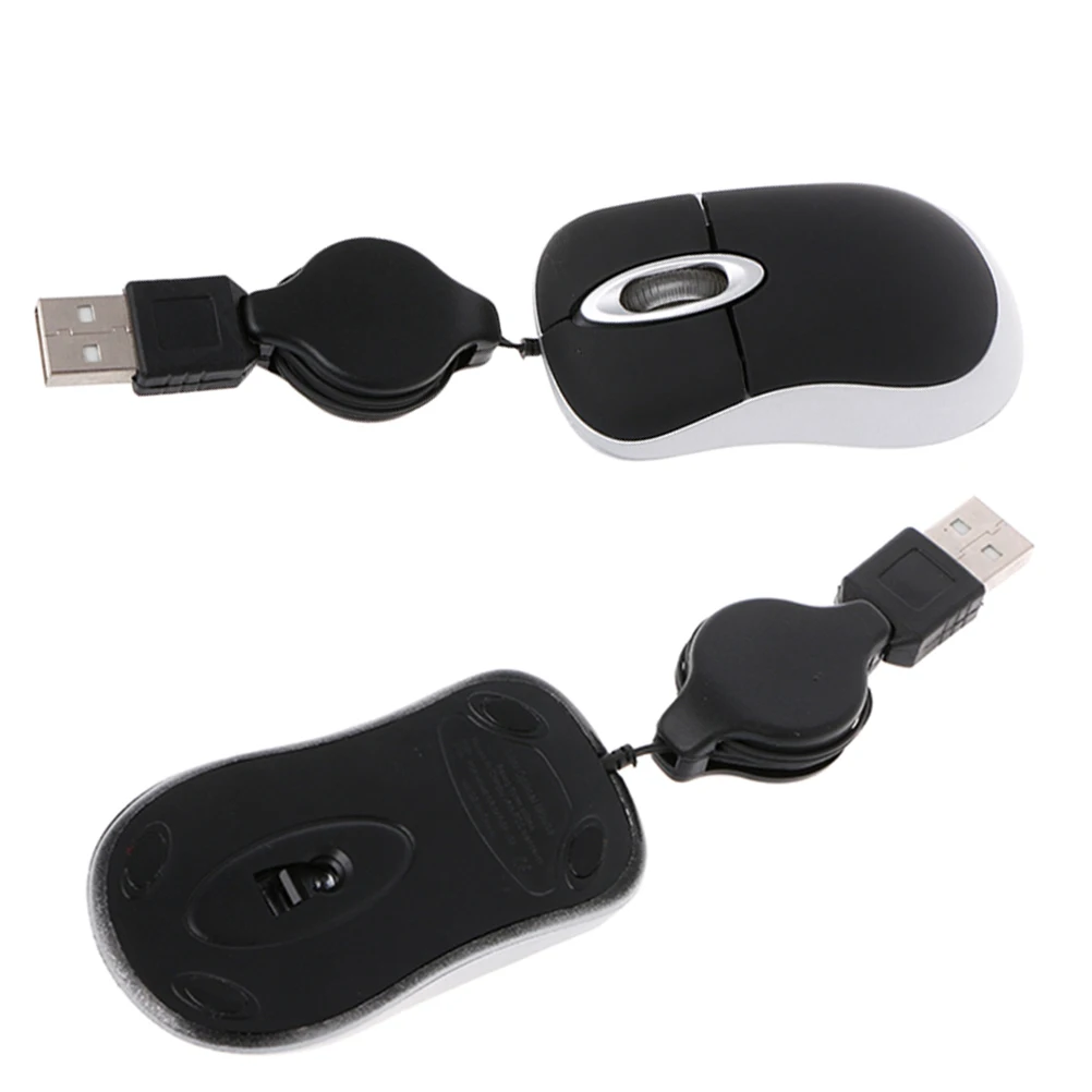 

Mini Telescopic USB Optical Retractable Cord Computer Travel Usb Mouse Compact For Mouse Pc Notebooks