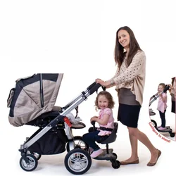 Stroller Cart Auxiliary Pedal Seat - Two-Child Travel Solution, Standing Board, Baby Stroller Accessory, Convenient Attachment