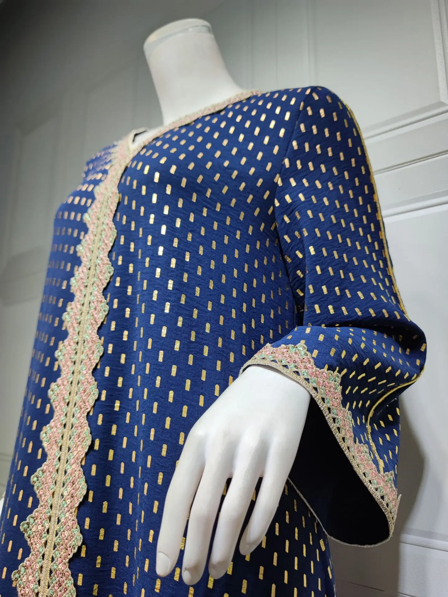 ยุโรปอเมริกันการค้าต่างประเทศE-CommerceตะวันออกกลางCross-Borderเสื้อผ้าผู้หญิง 2023 ฤดูร้อนใหม่BronzingมุสลิมดูไบRobe