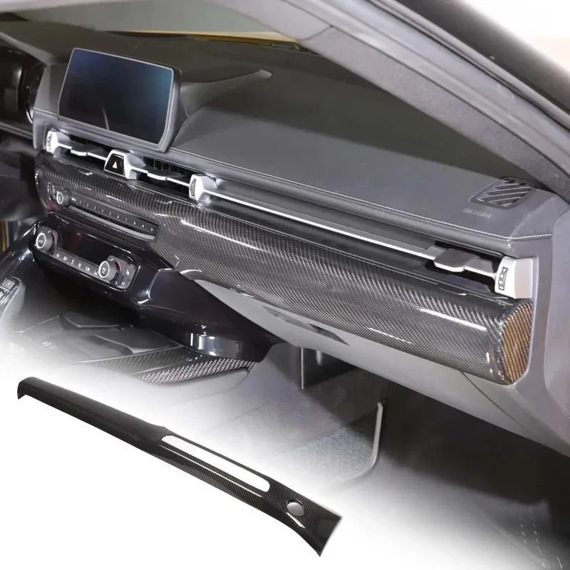 

For Toyota GR Supra A90 A91 MK5 Real Dry Carbon Fiber 2019-2022 Center Console Protection Panel Cover Trim Interior Accessories