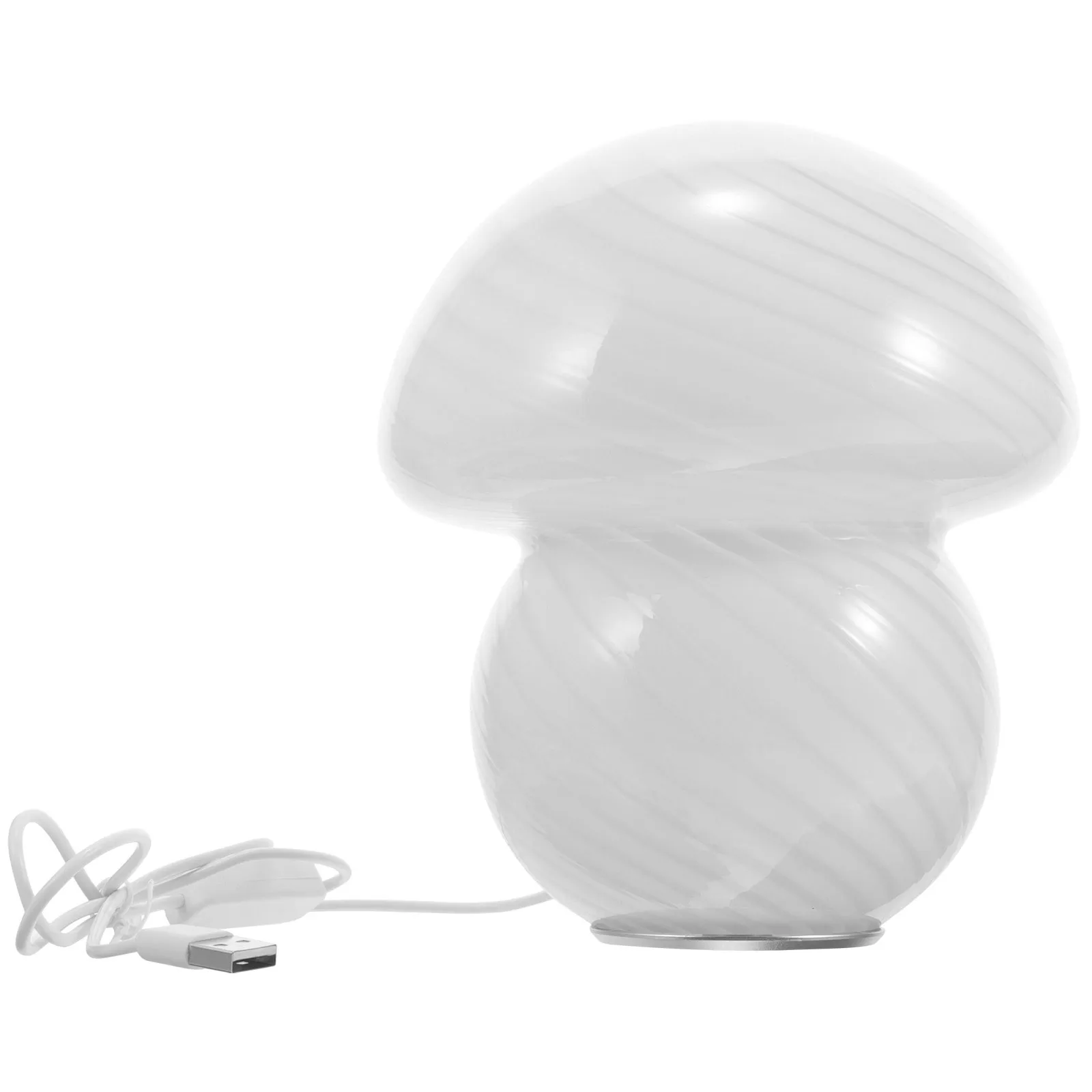 

Glass Mushroom Bedside Table Lamp Warm Night Light Stylish Decorative Lamp for Bedroom Study Room Living Room Retro Desk Light